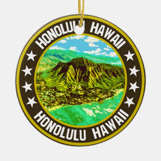 Ornamento De Cerâmica Honolulu (Frente)