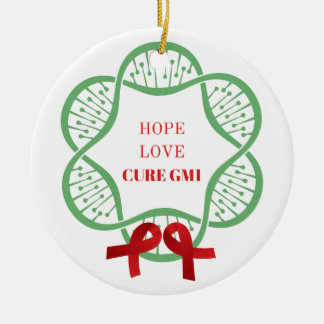 Ornamento De Cerâmica Hope, Love, Cure GM1 Wreath Ornament
