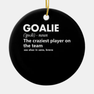 Ornamento De Cerâmica Hóquei em Futebol de Definição Goalie Goalkeepe