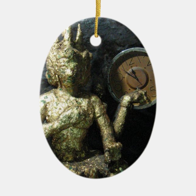 Ornamento De Cerâmica Hora do Buda... Tailândia (Frente)