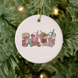 Ornamento De Cerâmica Hora do Café do Cowboy