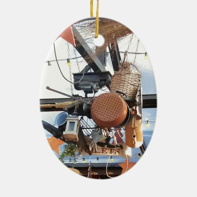 Ornamento De Cerâmica Hora do inverno (Verso)