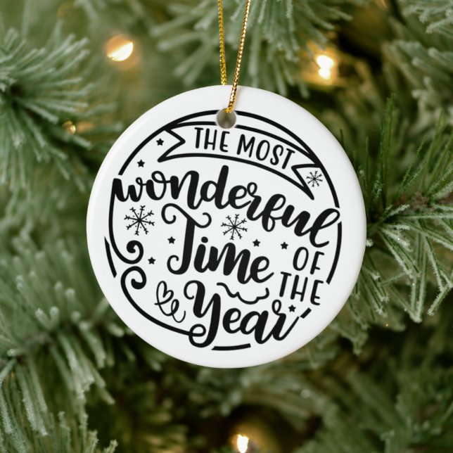 Ornamento De Cerâmica Hora Mais Maravilhosa do Natal (Árvore)