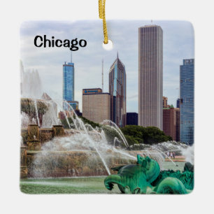 Ornamento De Cerâmica Horizonte de Chicago