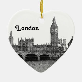 Ornamento De Cerâmica Horizonte de Londres Inglaterra Reino Unido Gravad