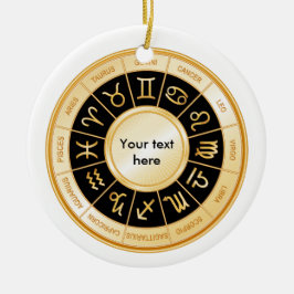 Ornamento De Cerâmica Horoscópio Mandala
