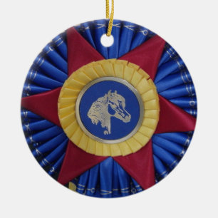 Ornamento De Cerâmica Horse Show Rosette