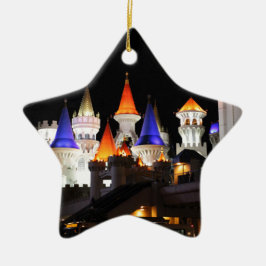 Ornamento De Cerâmica Hotel Castle Las Vegas Jogando Vegas Colorida