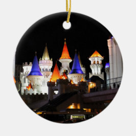 Ornamento De Cerâmica Hotel Castle Las Vegas Jogando Vegas Colorida