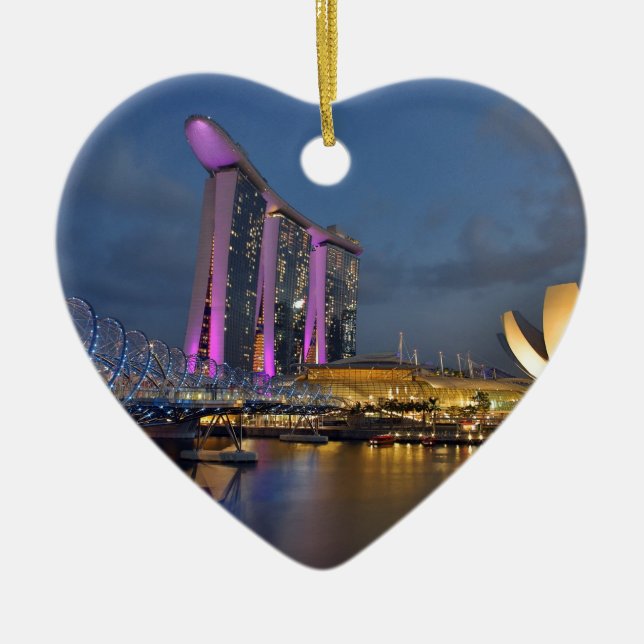 Ornamento De Cerâmica Hotel de luxo Marina Bay Sands Singapura (Frente)