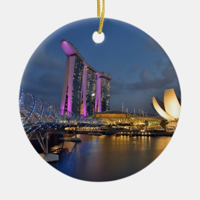 Ornamento De Cerâmica Hotel de luxo Marina Bay Sands Singapura (Frente)