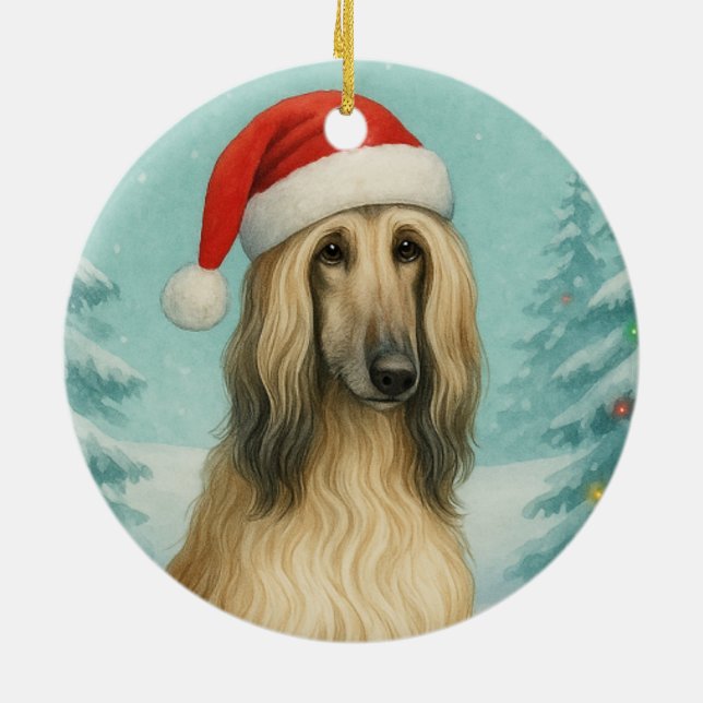 Ornamento De Cerâmica Hound Afegão (Traseira)