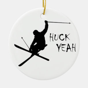 Ornamento De Cerâmica Huck Sim (Skiing)