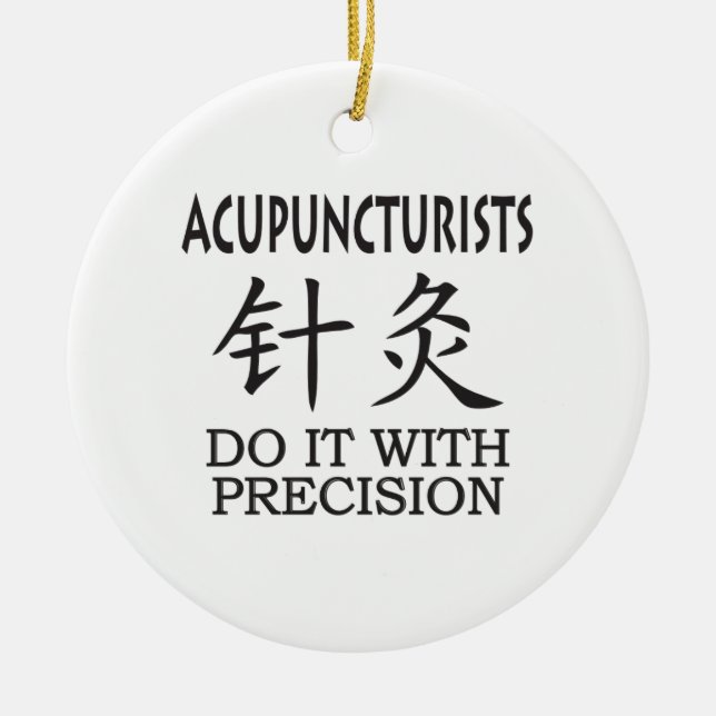 Ornamento De Cerâmica Humor da acupunctura (Frente)