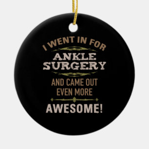 Ornamento De Cerâmica Humor de Recuperação de Cirurgia de Ankle