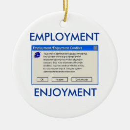 ORNAMENTO DE CERÂMICA HUMOR DO COMPUTADOR DO EMPREGO OU DA APRECIAÇÃO