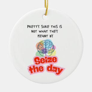 Ornamento De Cerâmica Humor sobre epilepsia de dois lados aproveite o di
