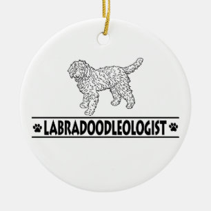 Ornamento De Cerâmica Humorous Labradoodle