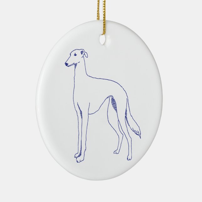 Ornamento De Cerâmica Hunderasse Galgo Español (Direito )
