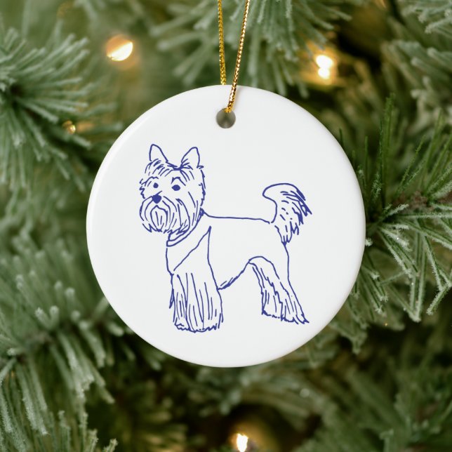 Ornamento De Cerâmica Hunderasse Yorkshire Terrier (Árvore)