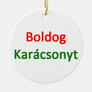 Ornamento De Cerâmica húngaro feliz natal