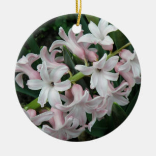 Ornamento De Cerâmica Hyacinths Custom Birthday