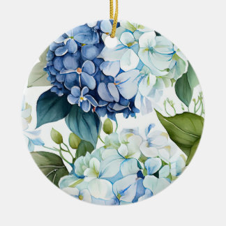 Ornamento De Cerâmica Hydrangeas Ornament