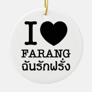 Ornamento De Cerâmica I Black Heart (Love) Farang