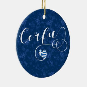 Ornamento De Cerâmica I Heart Corfu, Irish Flag, Kerkyra