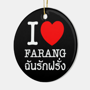 Ornamento De Cerâmica I Heart (Love) Farang