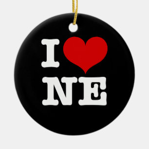 Ornamento De Cerâmica I Heart Northeast Ornament