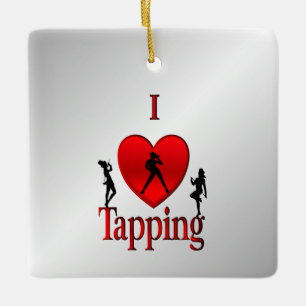 Ornamento De Cerâmica I Heart Tap Dance