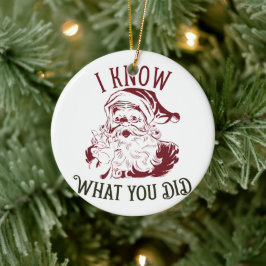 Ornamento De Cerâmica I know what You did Vintage Chistmas