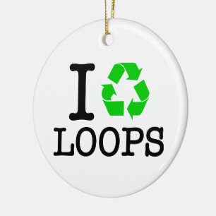 Ornamento De Cerâmica I Loops de Reciclar