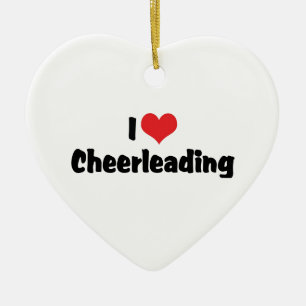 Ornamento De Cerâmica I Love Cheerleading