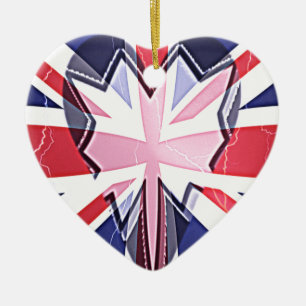 Ornamento De Cerâmica "I Love UK" Art Impressão