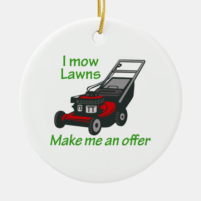 ORNAMENTO DE CERÂMICA I MOW LAWNS (Frente)