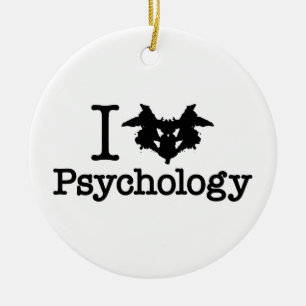 Ornamento De Cerâmica I Psicologia do Coração (Rorschach Inkblot)