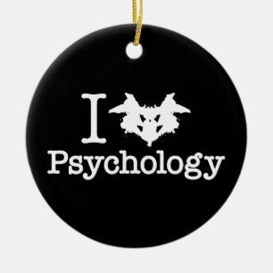 Ornamento De Cerâmica I Psicologia do Coração (Rorschach Inkblot)