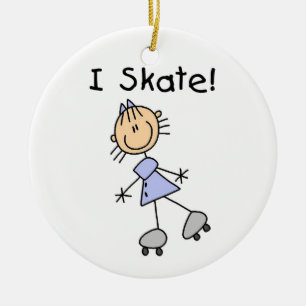 Ornamento De Cerâmica I Skate Girl Roller Skater