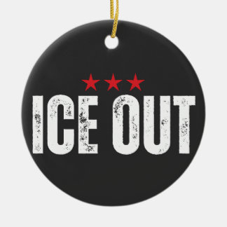 Ornamento De Cerâmica ICE OUT Anti Trump