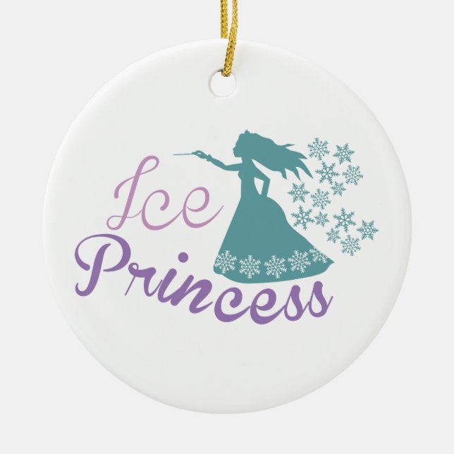 Ornamento De Cerâmica Ice Princess (Frente)