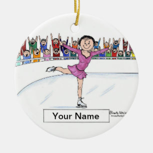 Ornamento De Cerâmica Ice Skater - Feminino