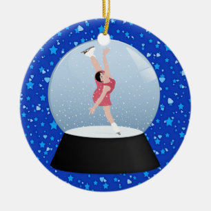 Ornamento De Cerâmica Ice Skater - SRF