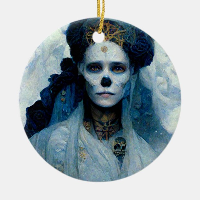 Ornamento De Cerâmica Ice Witch 4 Fantasy Sci-Fi (Frente)