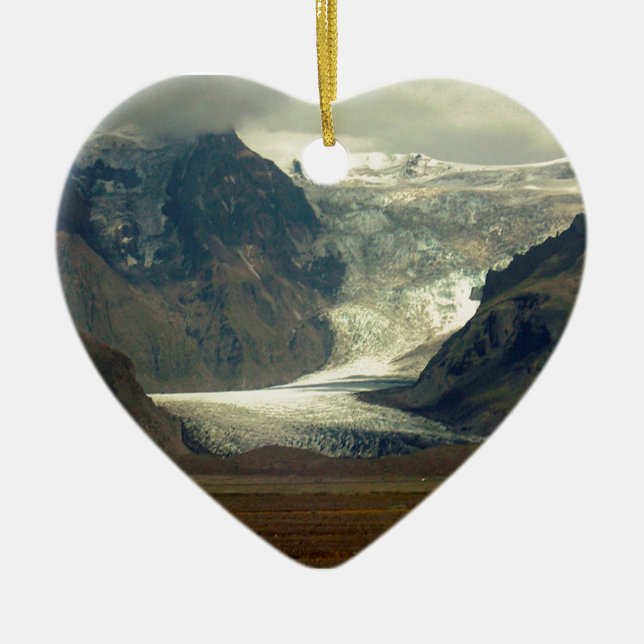 Ornamento De Cerâmica Iceland Glacier Ornament (Frente)