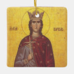 Ornamento De Cerâmica Ícone de Bárbara santo<br><div class="desc">Ícone da Santo Barbara.</div>
