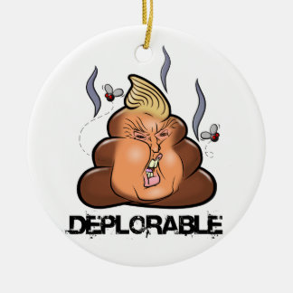Ornamento De Cerâmica Ícone engraçado de Donald Trump - de Trumpy-Poo