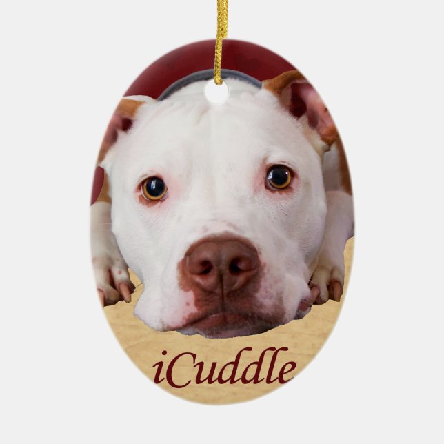 Ornamento De Cerâmica iCuddle Pitbull (Frente)