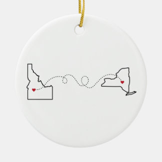 Ornamento De Cerâmica Idaho a Nova Iorque - Heart2Heart